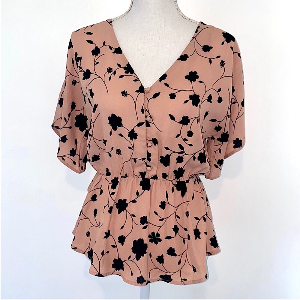 Sienna Sky Salmon Pink Frill Top